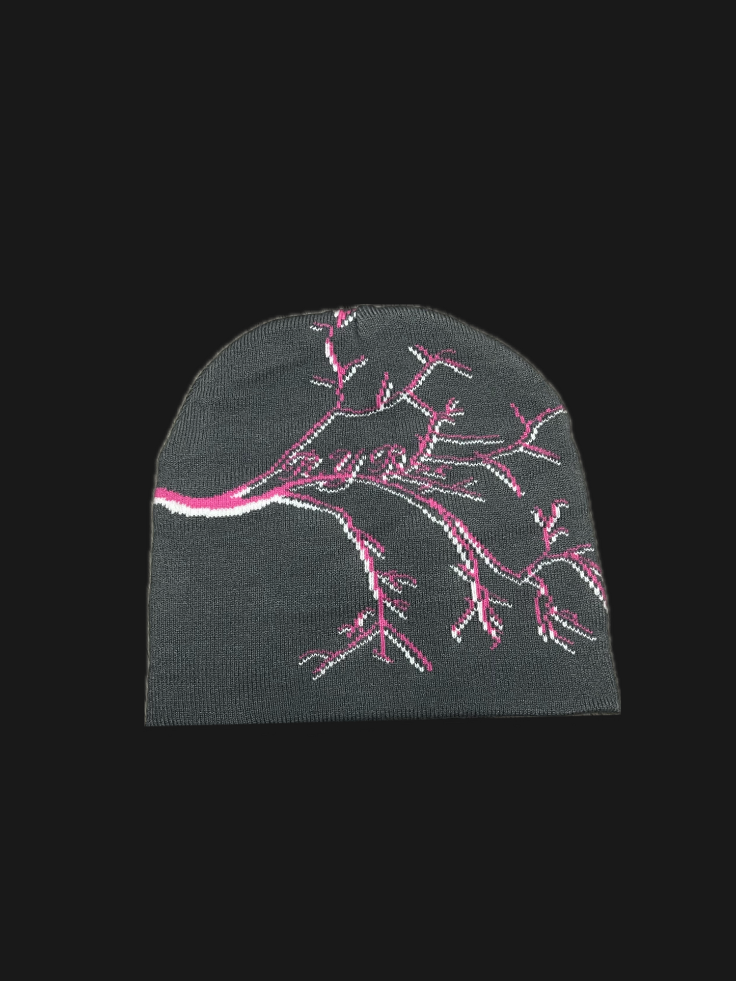 Family Tree Beanie - Electric Pink Grey