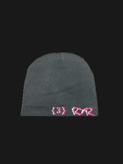 Family Tree Beanie - Electric Pink Grey