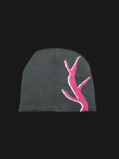 Family Tree Beanie - Electric Pink Grey
